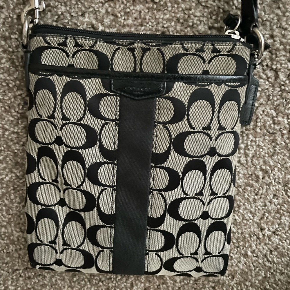 Coach black crossbody purse
